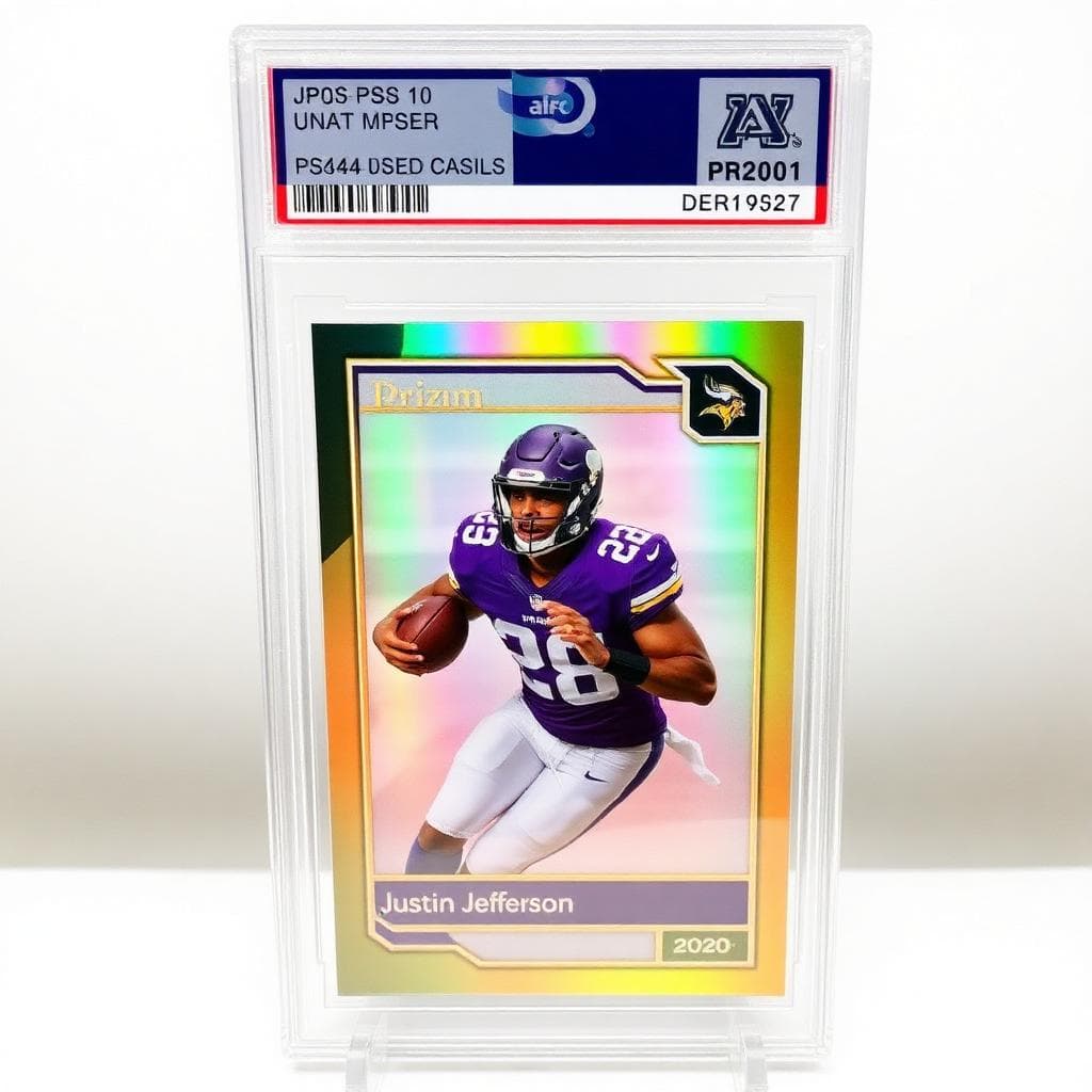 Justin Jefferson 2020 Prizm trading card PSA 10